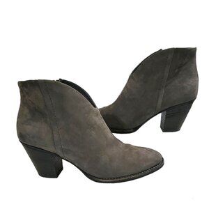 Paul Green‎ Womens Boots Suede Pointed Toes Side Zipper City Brown Size 6.5